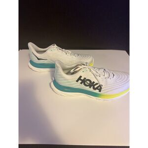 NWOT Hoka One One Mach 5 Mens Size 12.5 Running Shoes Sneakers White Blue Glass